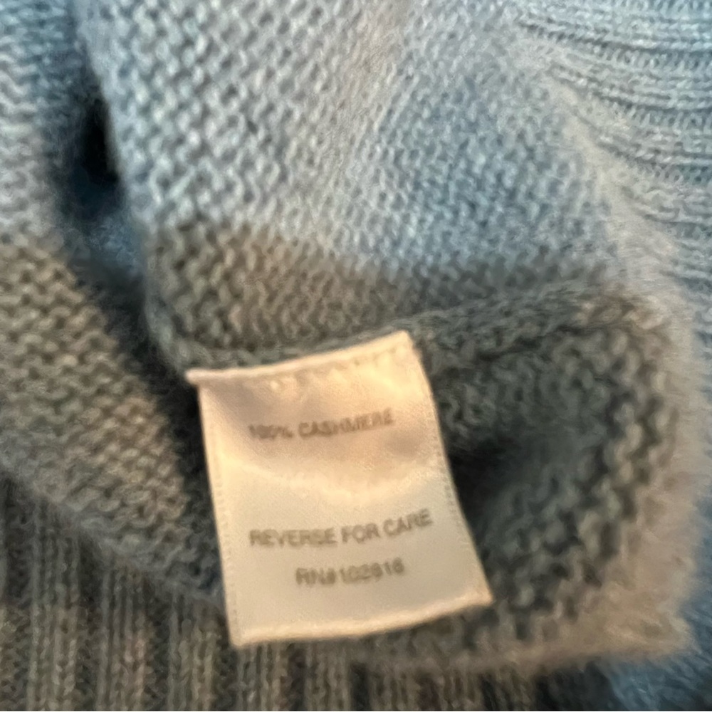 Garnet Hill 100% Cashmere Cable Knit Mock Neck Sweater - XL - Picture 6 of 9